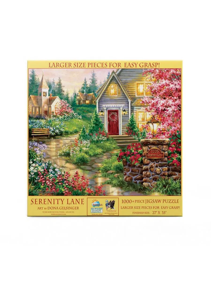 Пазл Serenity Lane из 1000 деталей для взрослых, крупные элементы Sunsout — изображение 2 из 5, нет цвета