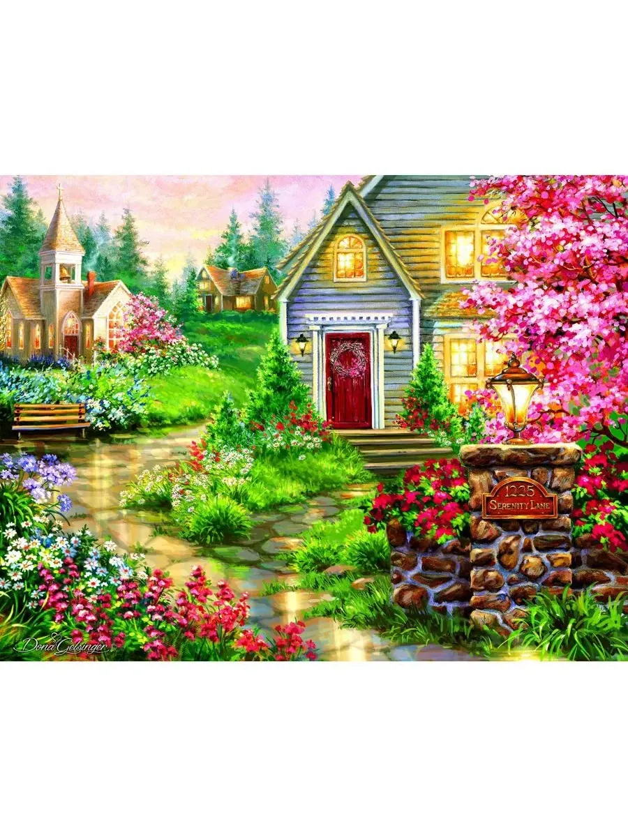 Пазл Serenity Lane из 1000 деталей для взрослых, крупные элементы Sunsout — изображение 3 из 5, нет цвета