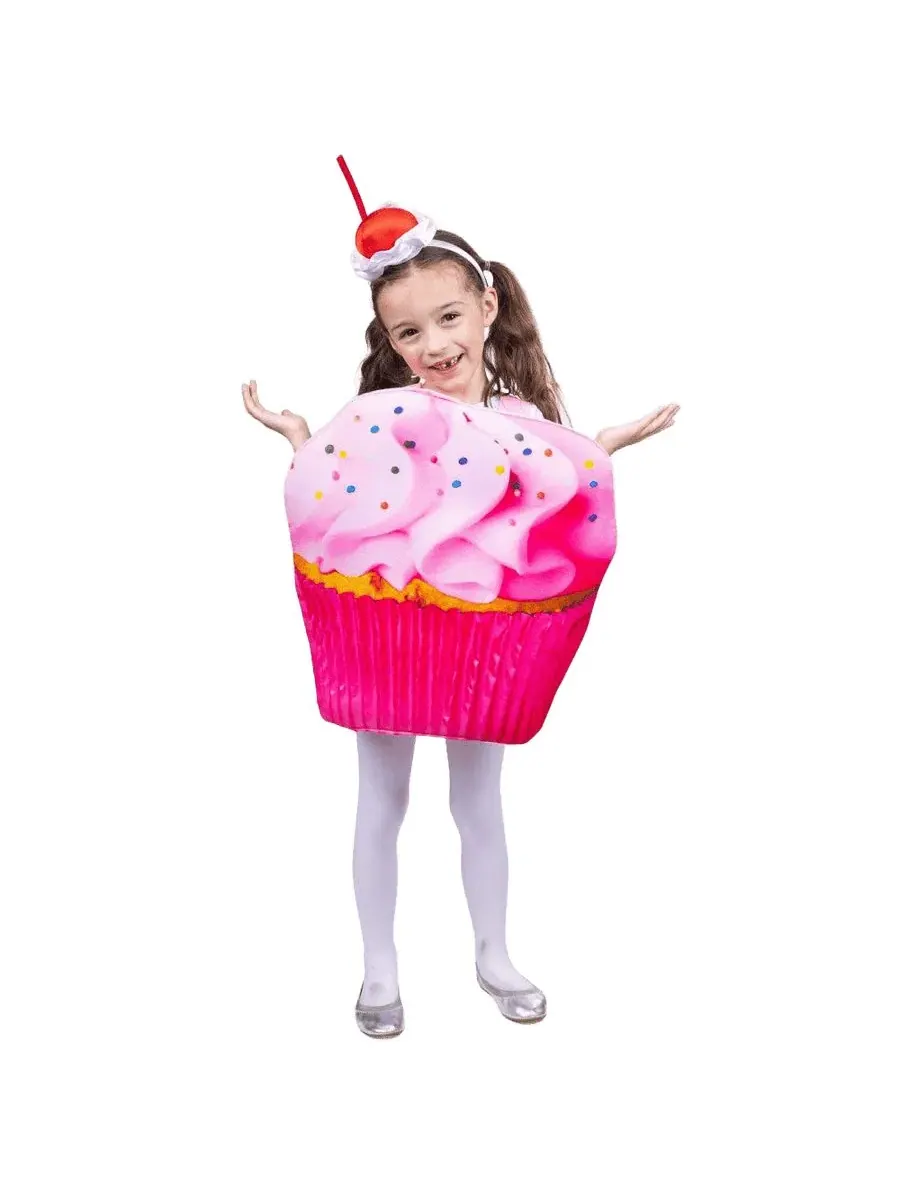 Детский костюм-платье с головным убором Pink Cupcake Dress Up America