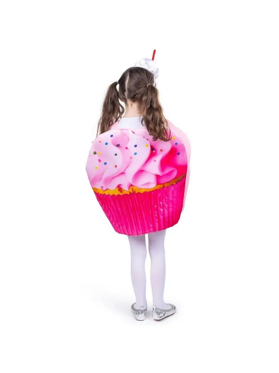 Детский костюм-платье с головным убором Pink Cupcake Dress Up America — изображение 3 из 4, розовый
