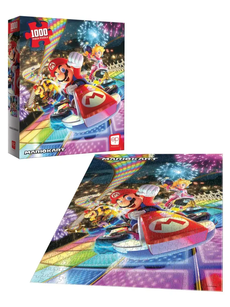Пазл Usaopoly Kart Rainbow Road, 1000 деталей University Games — изображение 3 из 3, нет цвета