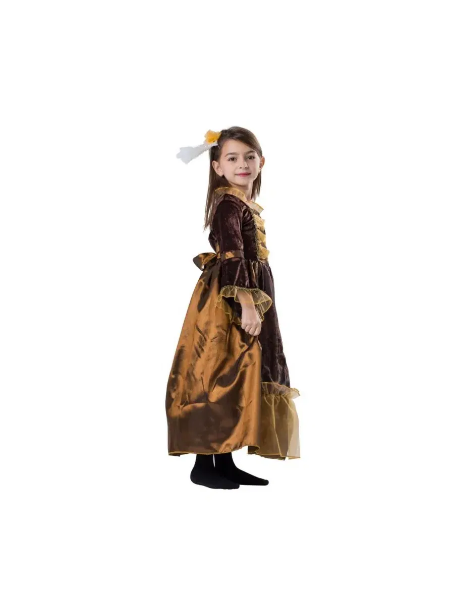 Костюм герцогини с платьем и заколкой Dress Up America — изображение 2 из 4, коричневый/золотистый