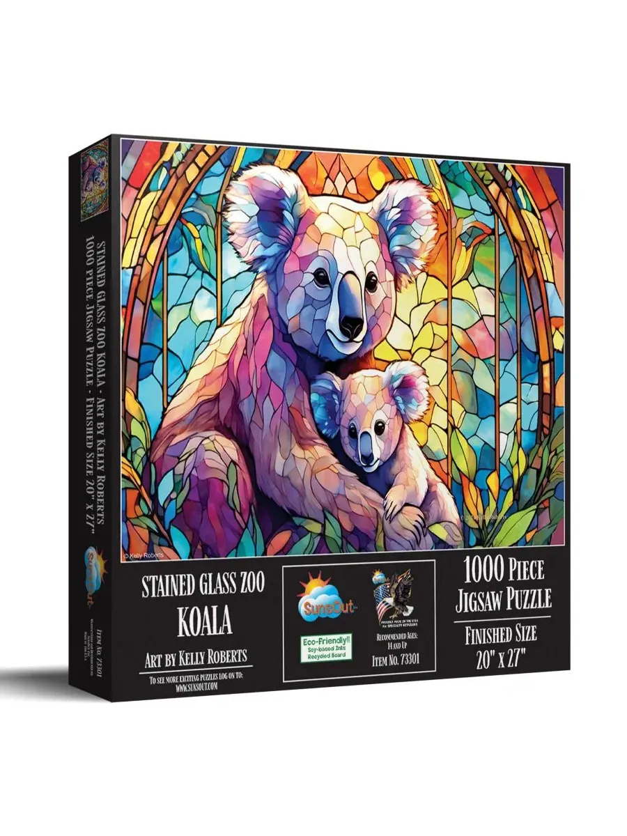 Пазл 1000 деталей Stained Glass Zoo Koala SunsOut