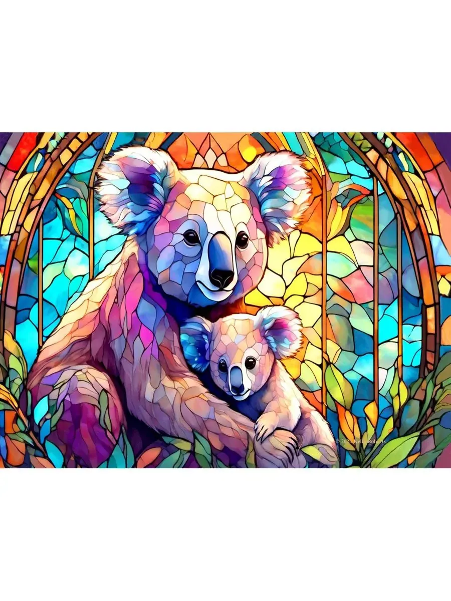 Пазл 1000 деталей Stained Glass Zoo Koala SunsOut — изображение 2 из 5, нет цвета