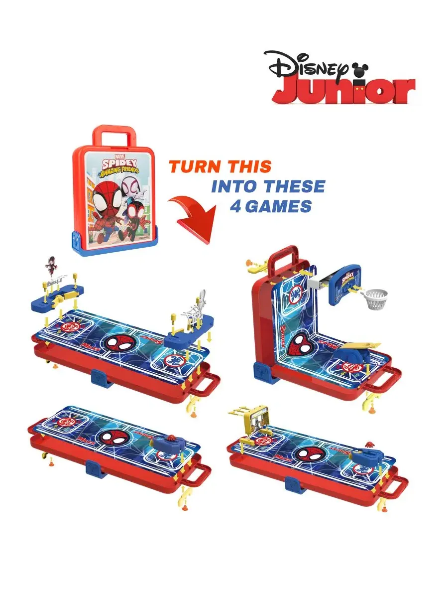 Настольный игровой набор 4 в 1 с персонажами Spidey, Spidey and His Amazing Friends 4 in 1 Tabletop — изображение 2 из 9