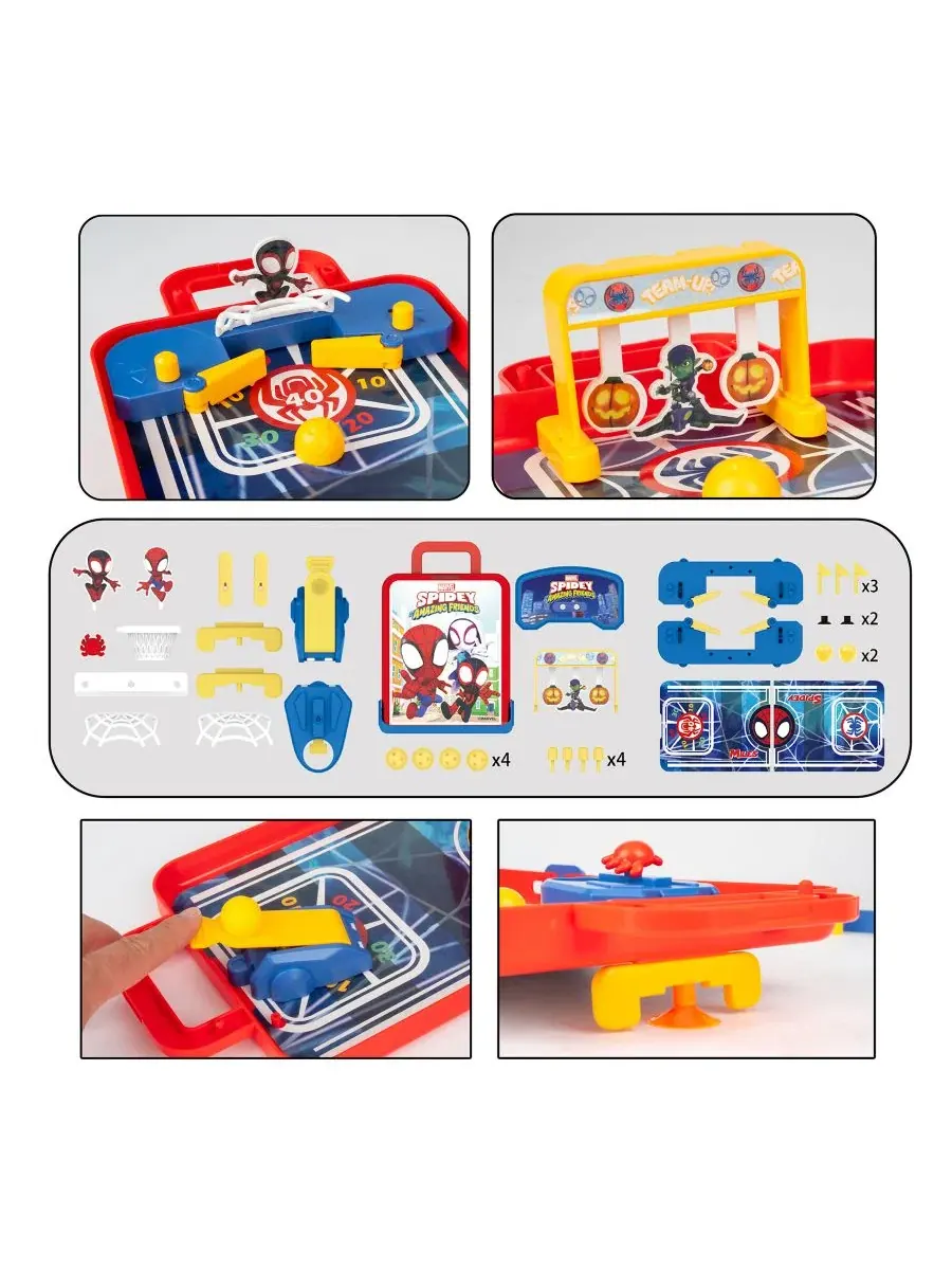 Настольный игровой набор 4 в 1 с персонажами Spidey, Spidey and His Amazing Friends 4 in 1 Tabletop — изображение 3 из 9