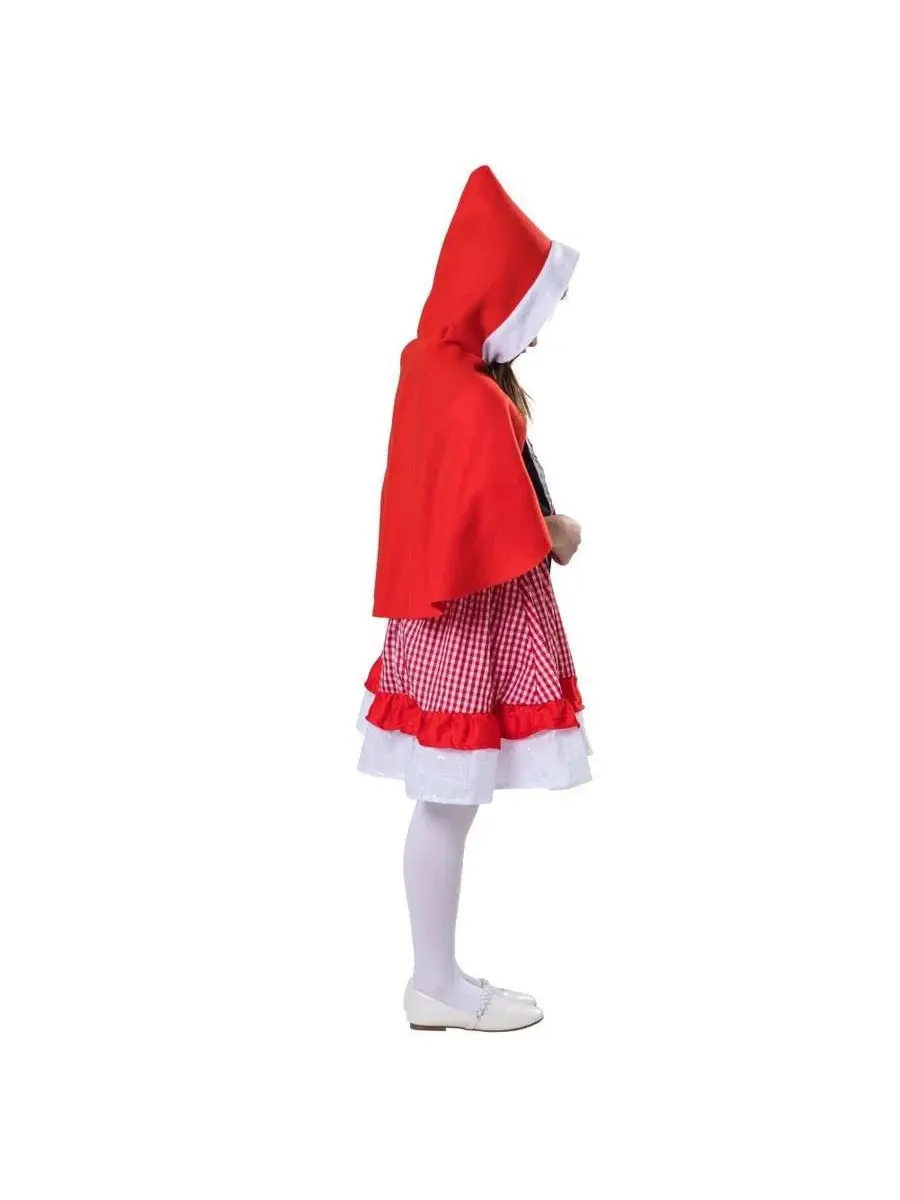 Костюм Красной Шапочки для девочек (детский) Dress Up America — изображение 2 из 4, красный/белый