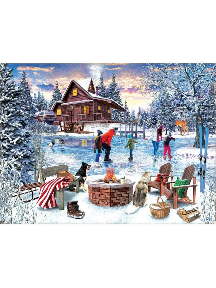 Пазл Fireside Skaters 1000 элементов SunsOut, 51×69 см — изображение 2 из 5, нет цвета
