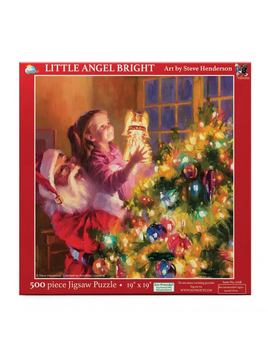 Пазл Little Angels Bright из 500 деталей для взрослых, рождественский Sunsout — изображение 3 из 5, нет цвета
