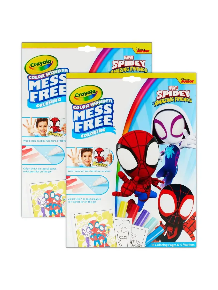 Набор для раскрашивания Color Wonder Spidey and His Amazing Friends, 2 комплекта Crayola