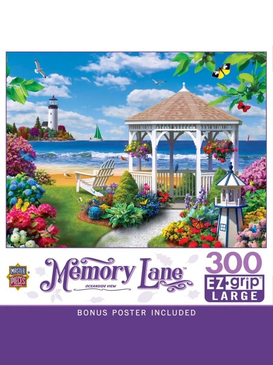 Пазл MasterPieces Memory Lane - Oceanside View, 300 деталей, с удобным захватом Masterpieces Puzzles