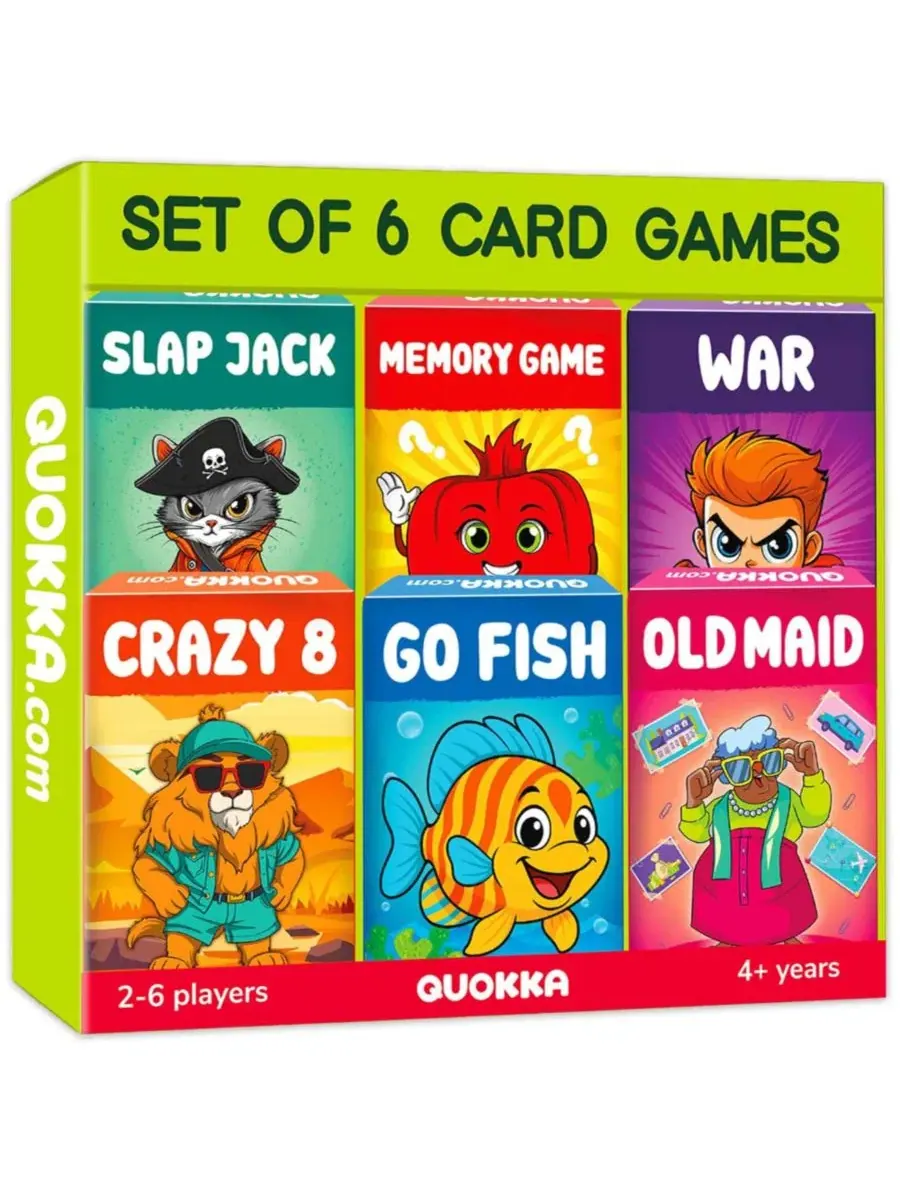Увлекательная карточная игра «Crazy 8» для детей и всей семьи: забавная игра с милыми животными