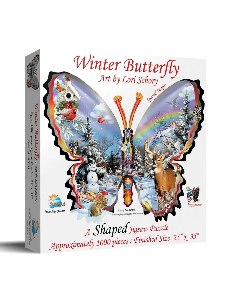 Пазл-головоломка Winter Butterfly 1000 элементов SunsOut