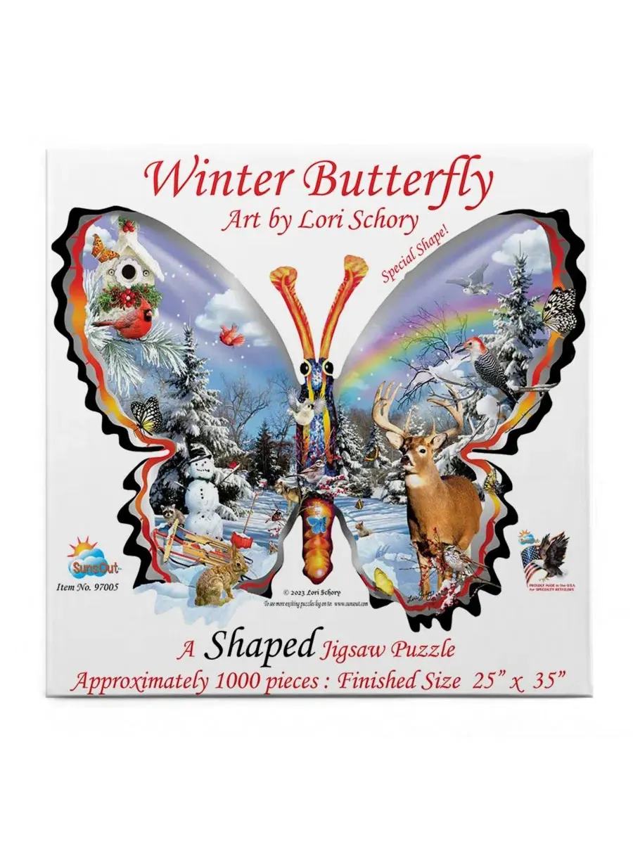 Пазл-головоломка Winter Butterfly 1000 элементов SunsOut — изображение 2 из 5, нет цвета