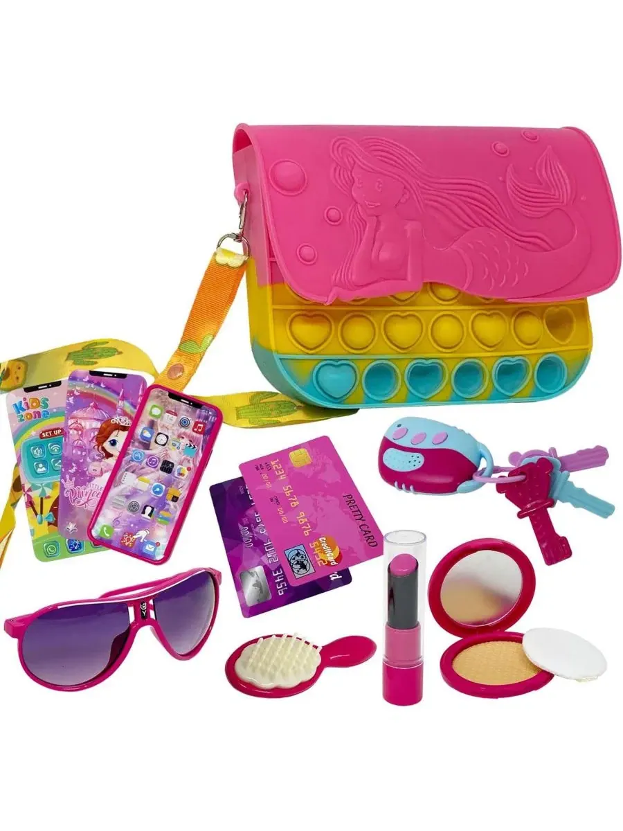 Набор игрушечных аксессуаров Pop It Purse, 10 предметов The New York Doll Collection