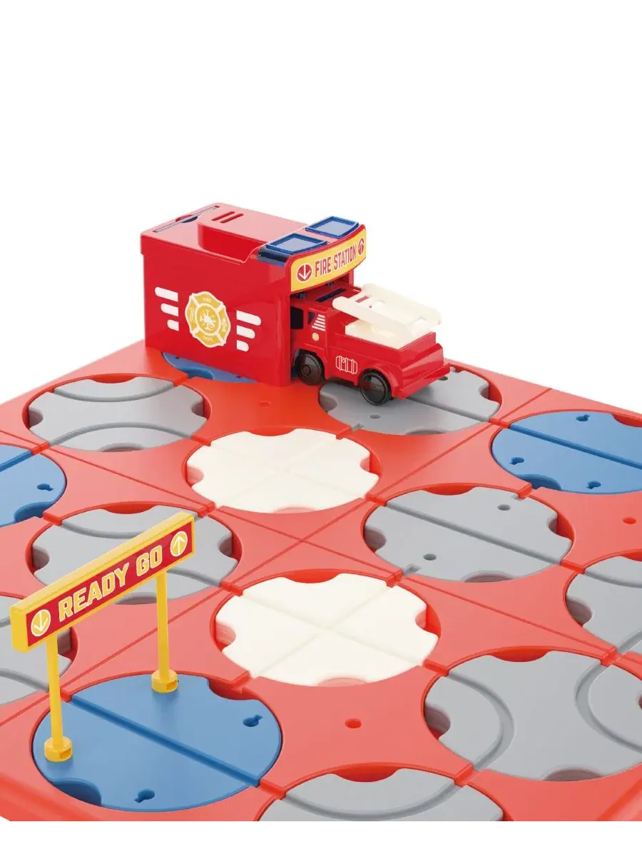 Игровой набор A-Maze Tracks DIY с пожарной машинкой, 34 детали Flipo — изображение 3 из 5, красный