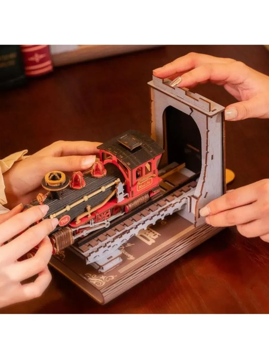 3D-пазлы для взрослых, набор для самостоятельного изготовления книжного уголка, декоративные — изображение 2 из 5, красный
