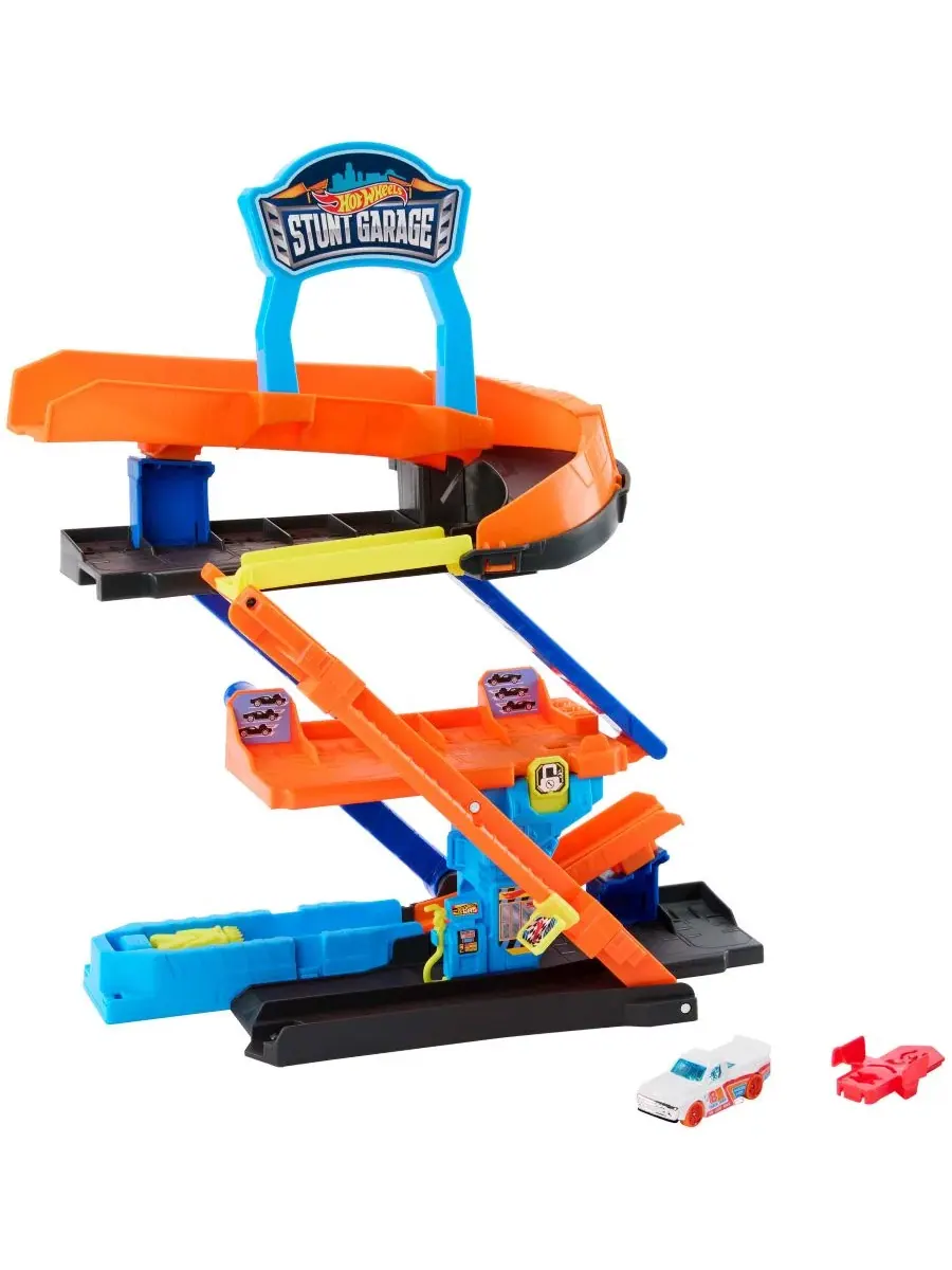 Игровой набор трансформируемый гараж-трек Hot Wheels City, с машинкой Hot Wheels
