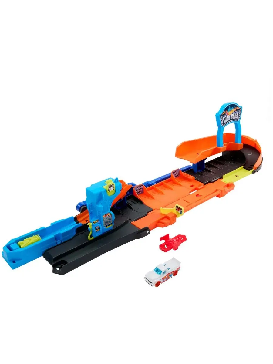 Игровой набор трансформируемый гараж-трек Hot Wheels City, с машинкой Hot Wheels — изображение 4 из 6, нет цвета