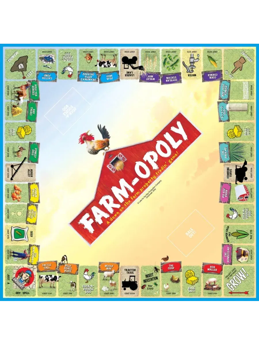 Настольная игра Farm-Opoly MasterPieces Puzzles — изображение 2 из 4, мульти
