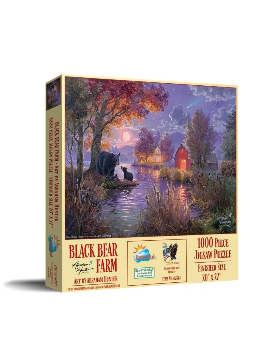 Пазл 1000 элементов Black Bear Farm SunsOut