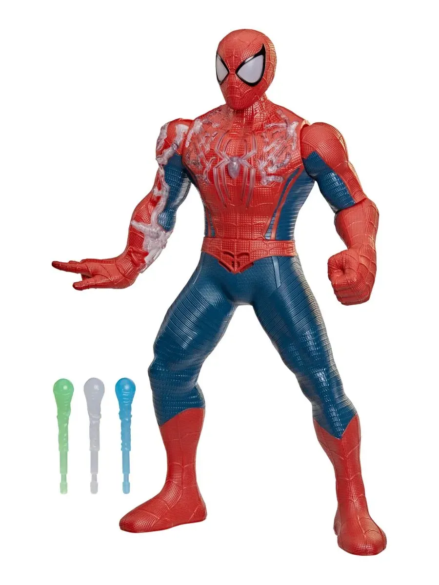 Интерактивная фигурка с подсветкой и звуком, 37 см Spider-Man Power-Charge, с аксессуарами