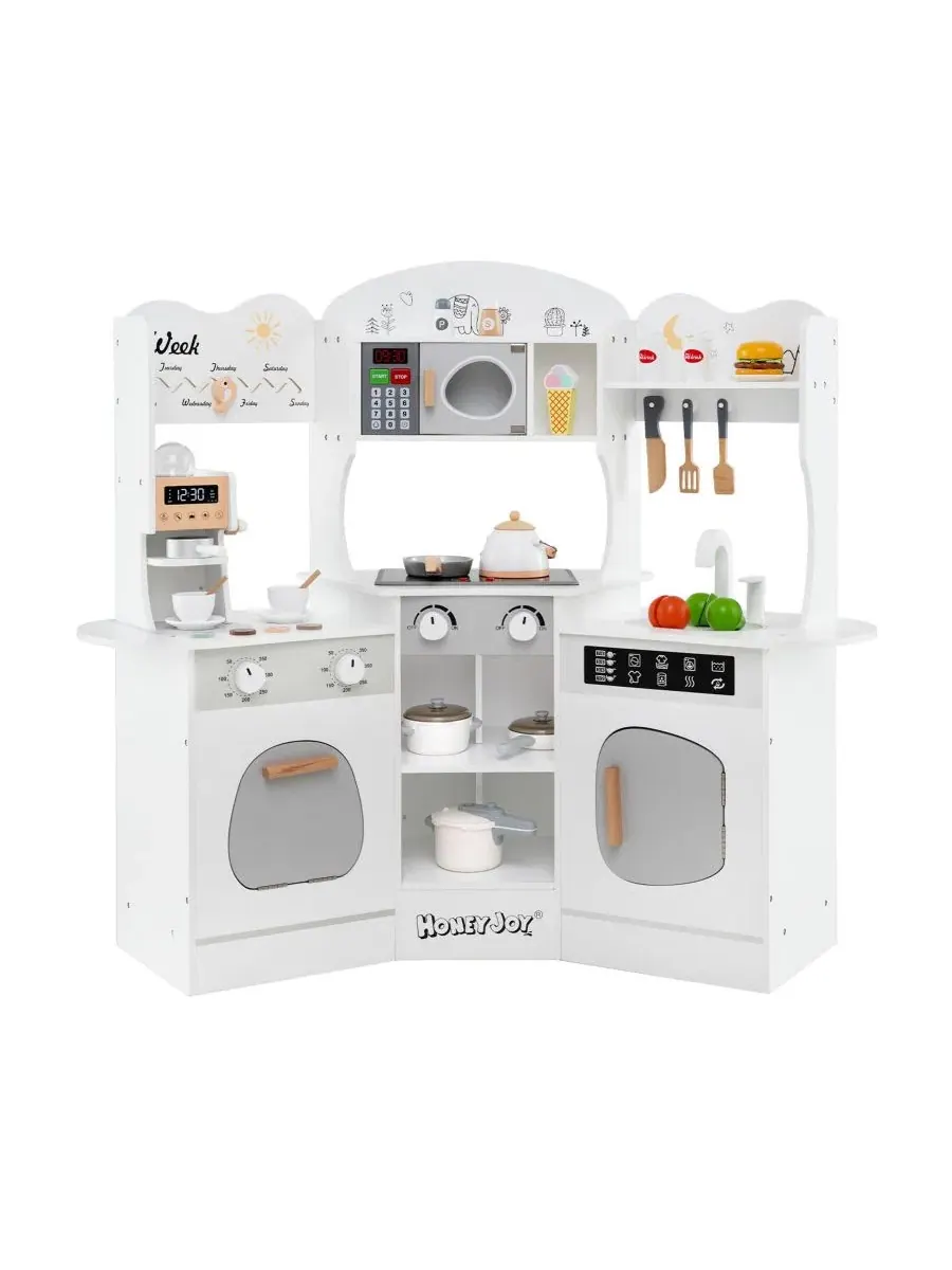 Угловой кухонный игровой набор с кофемашиной и слайдером SUGIFT