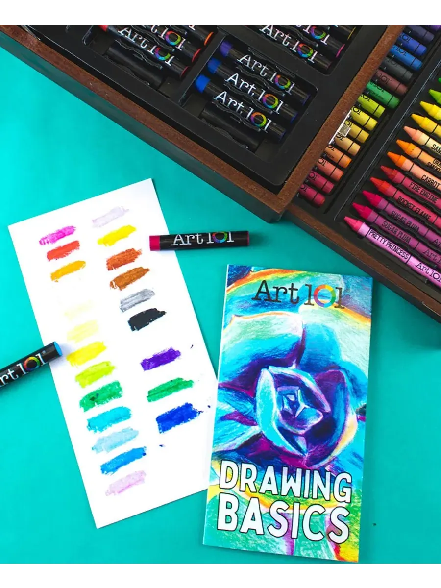 Набор для рисования Doodle and Draw Wood Art Set, 136 предметов Art 101 — изображение 3 из 5, мульти