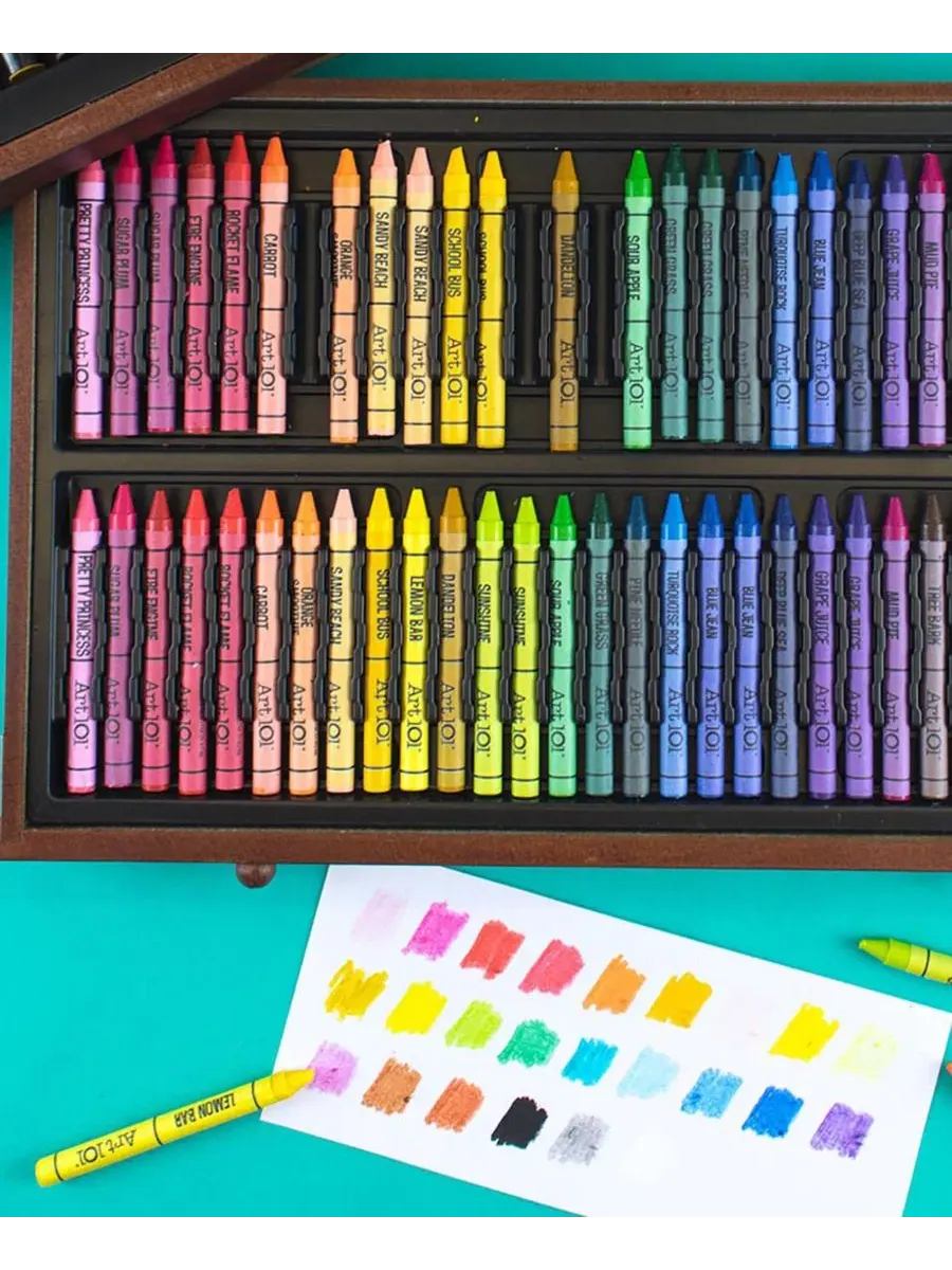 Набор для рисования Doodle and Draw Wood Art Set, 136 предметов Art 101 — изображение 4 из 5, мульти