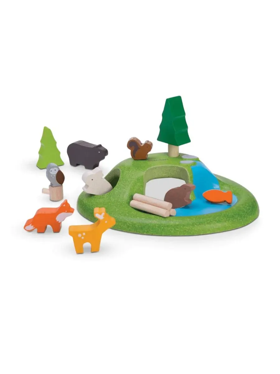 Набор животных с игровой базой PlanToys