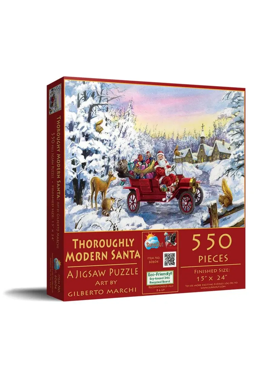 Пазл 550 элементов Thoroughly Modern Santa SunsOut