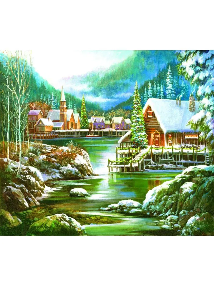Пазл 550 деталей Snowy Harbor SunsOut, 39×46 см