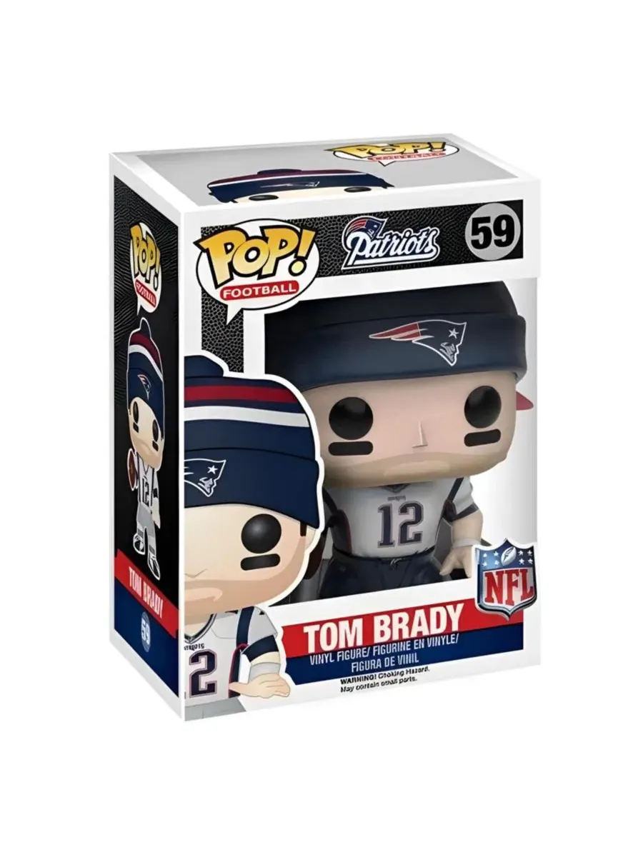 Фигурка Тома Брэди из команды New England Patriots (НФЛ) 2016 года, оценка AFA 9.0 Funko — изображение 2 из 4, нет цвета