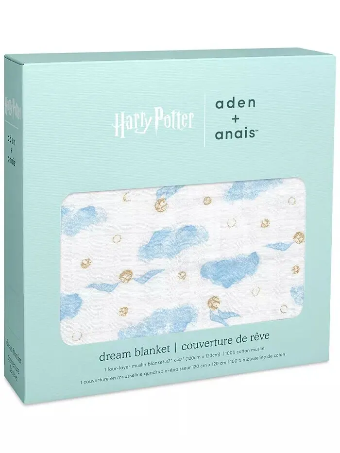 Одеяло с Гарри Поттером для мальчиков и девочек Aden By Aden + Anais — изображение 2 из 3, серый