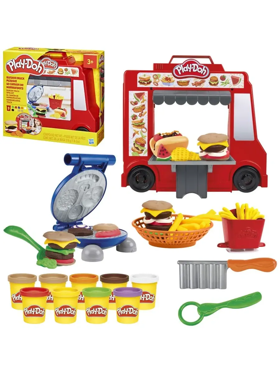 Игровой набор Play-Doh Burger Truck Playset Burger Truck, 9 цветов, 510 г