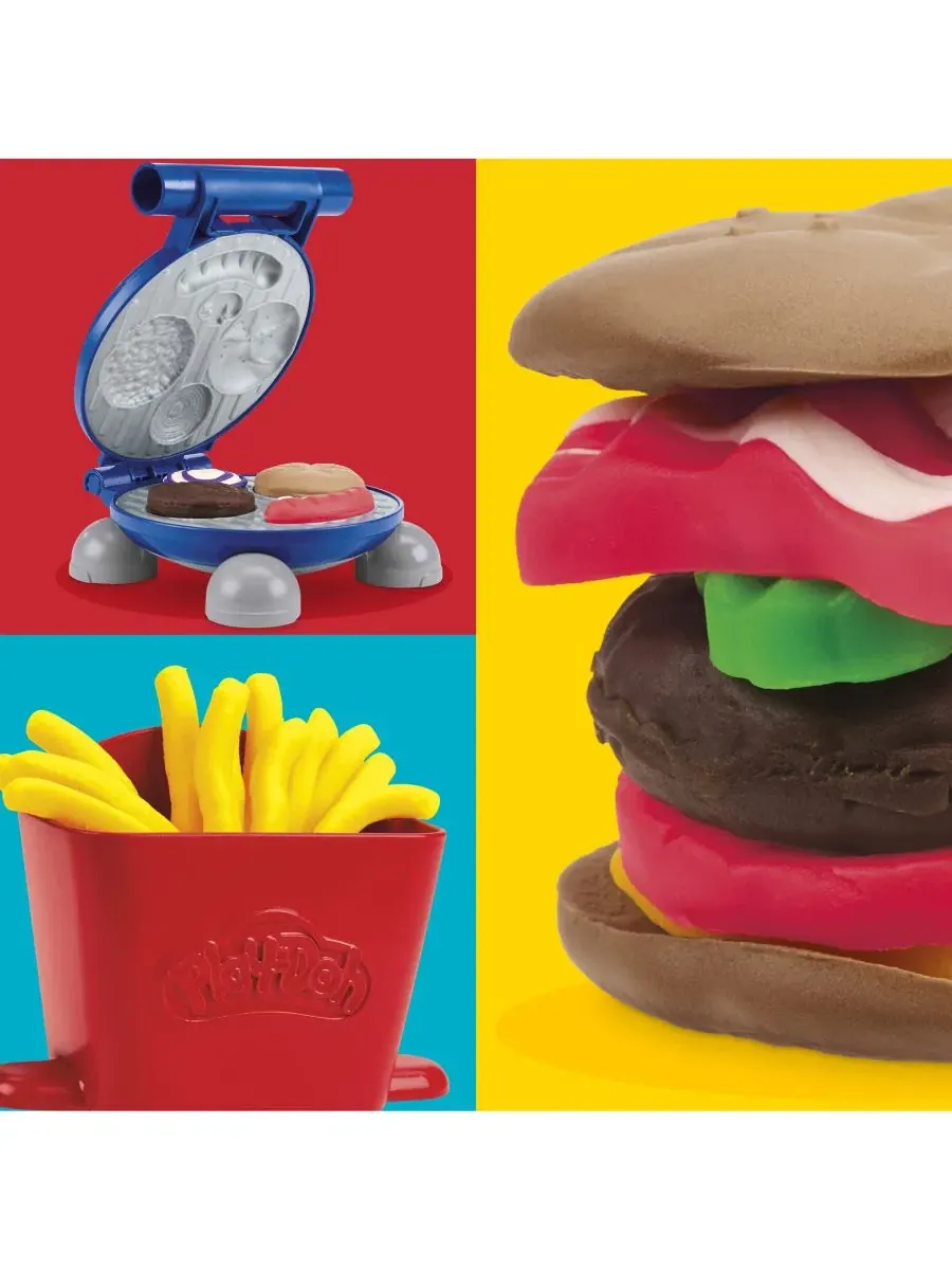 Игровой набор Play-Doh Burger Truck Playset Burger Truck, 9 цветов, 510 г — изображение 4 из 12, нет цвета