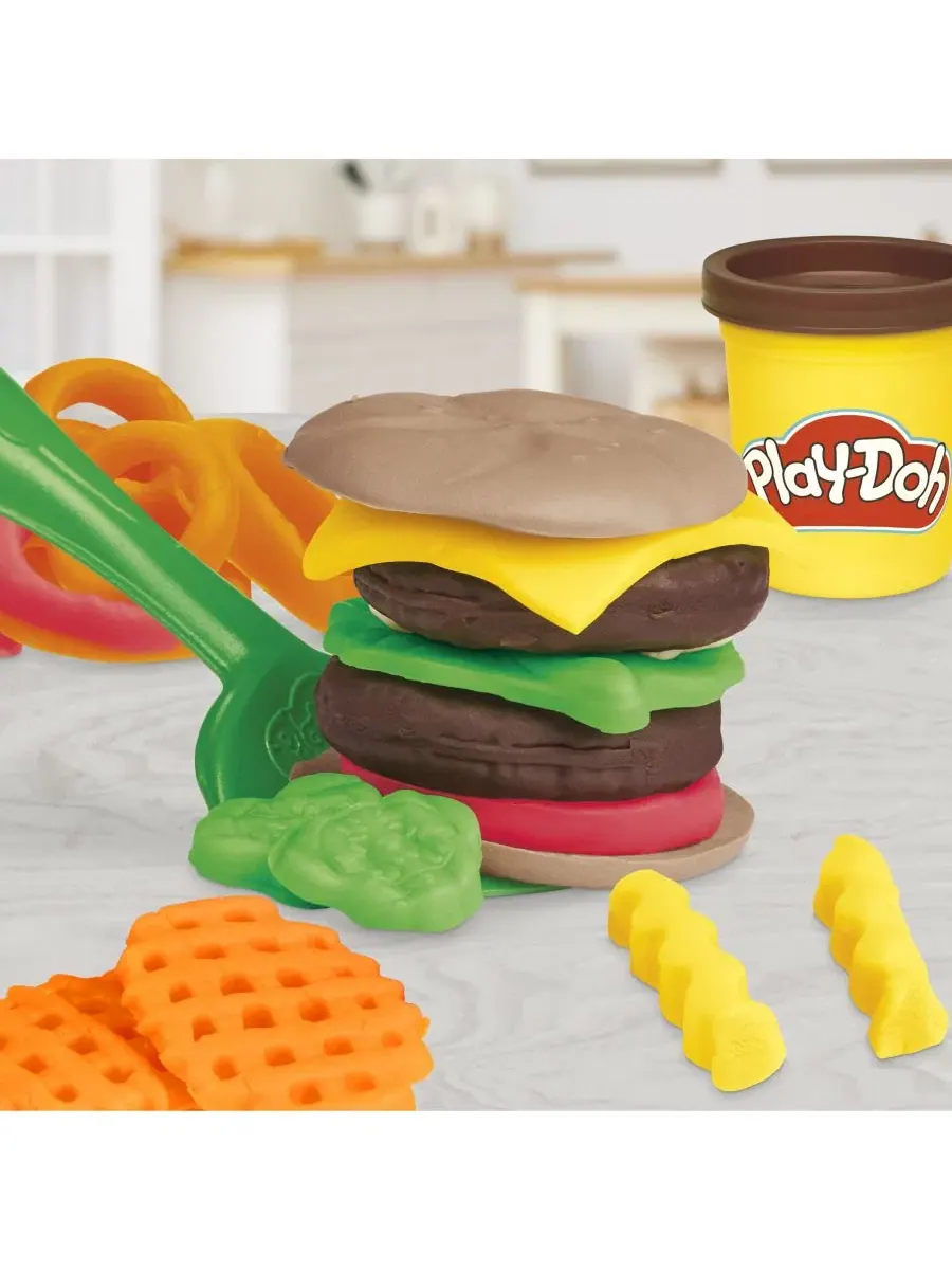 Игровой набор Play-Doh Burger Truck Playset Burger Truck, 9 цветов, 510 г — изображение 7 из 12, нет цвета
