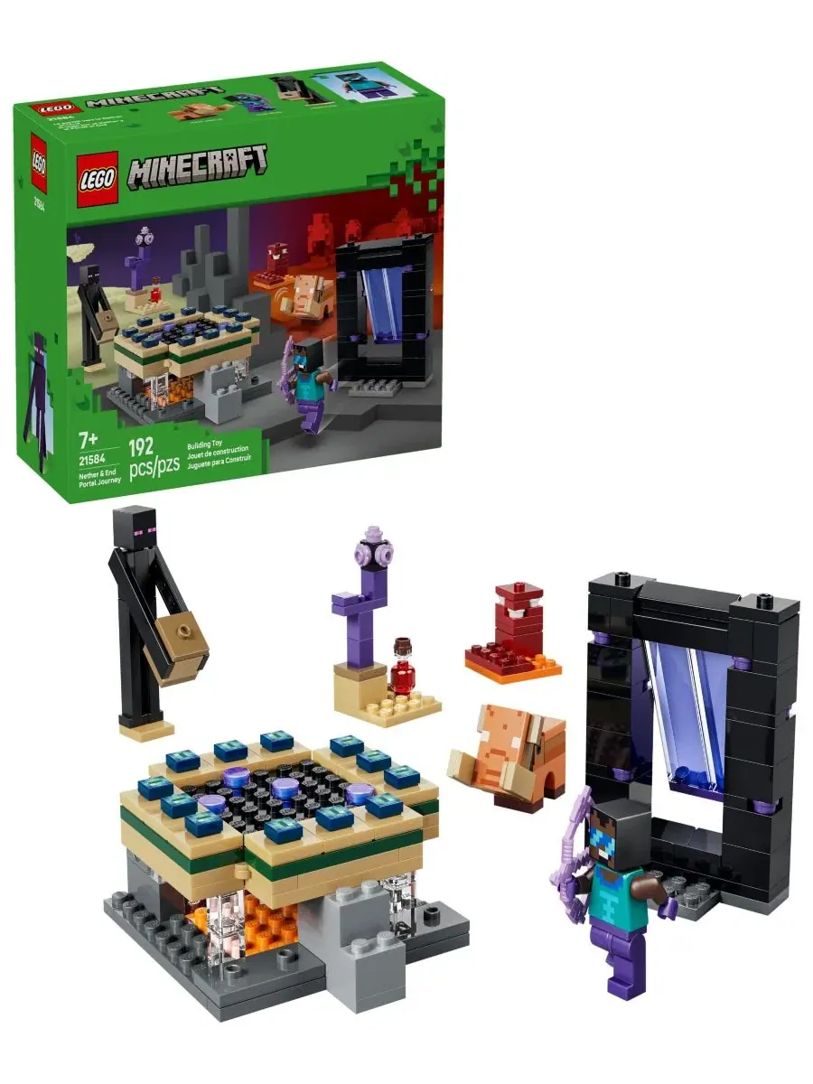 Конструктор Minecraft Nether End Portal Journey 192 детали LEGO