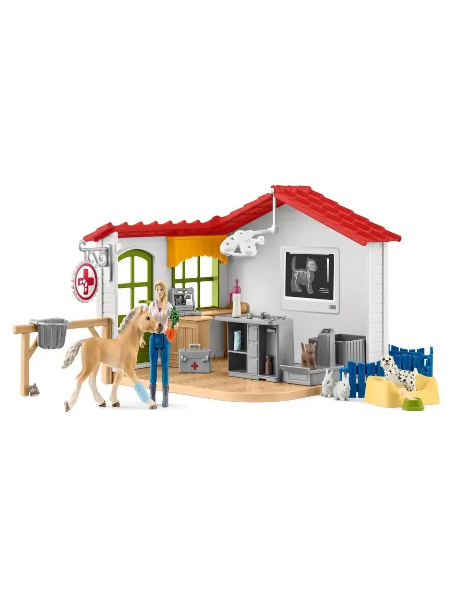 Игровой набор ветеринарная клиника с животными Schleich