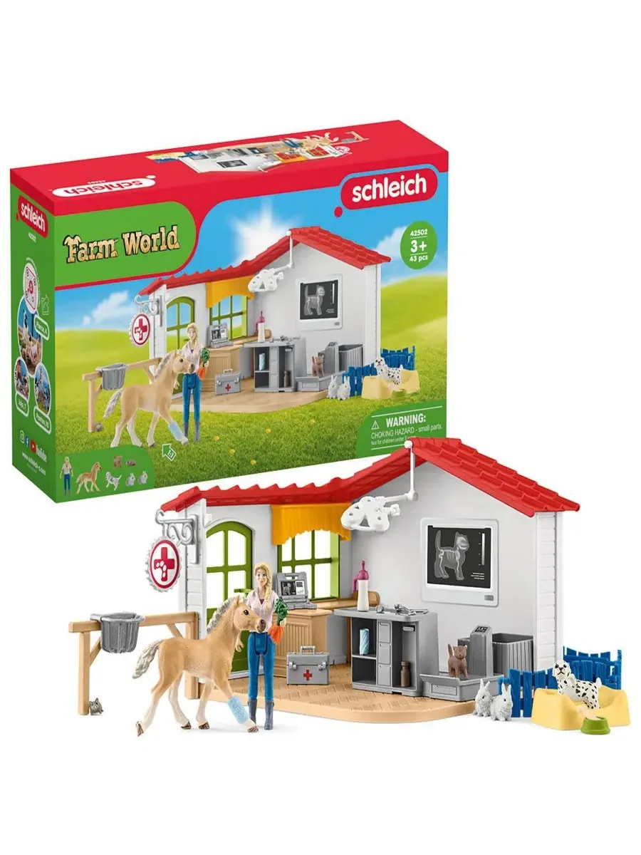 Игровой набор ветеринарная клиника с животными Schleich — изображение 3 из 9, мульти
