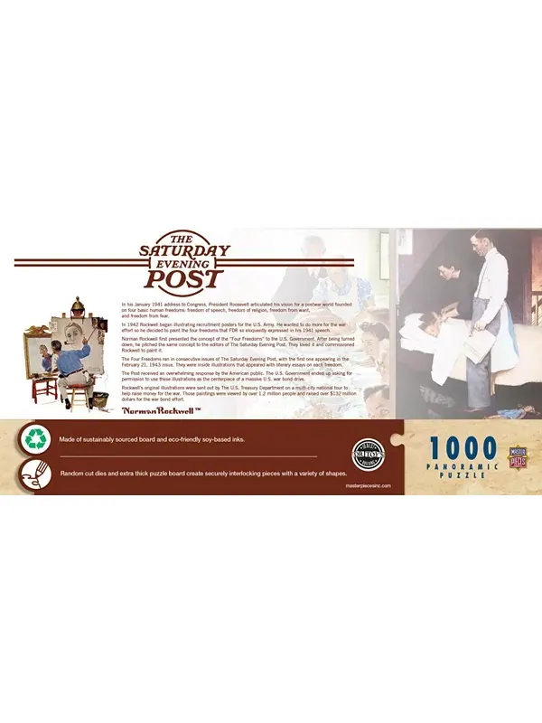 Пазл «Шедевры» из 1000 деталей — четыре свободы для взрослых Masterpieces Puzzles — изображение 3 из 3, мульти