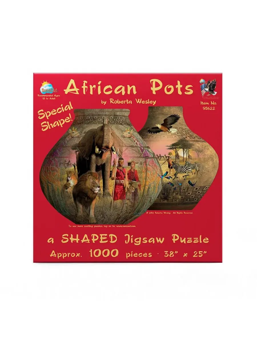 Пазл 1000 деталей African Pots SunsOut, 96,5 x 63,5 см — изображение 3 из 5, нет цвета