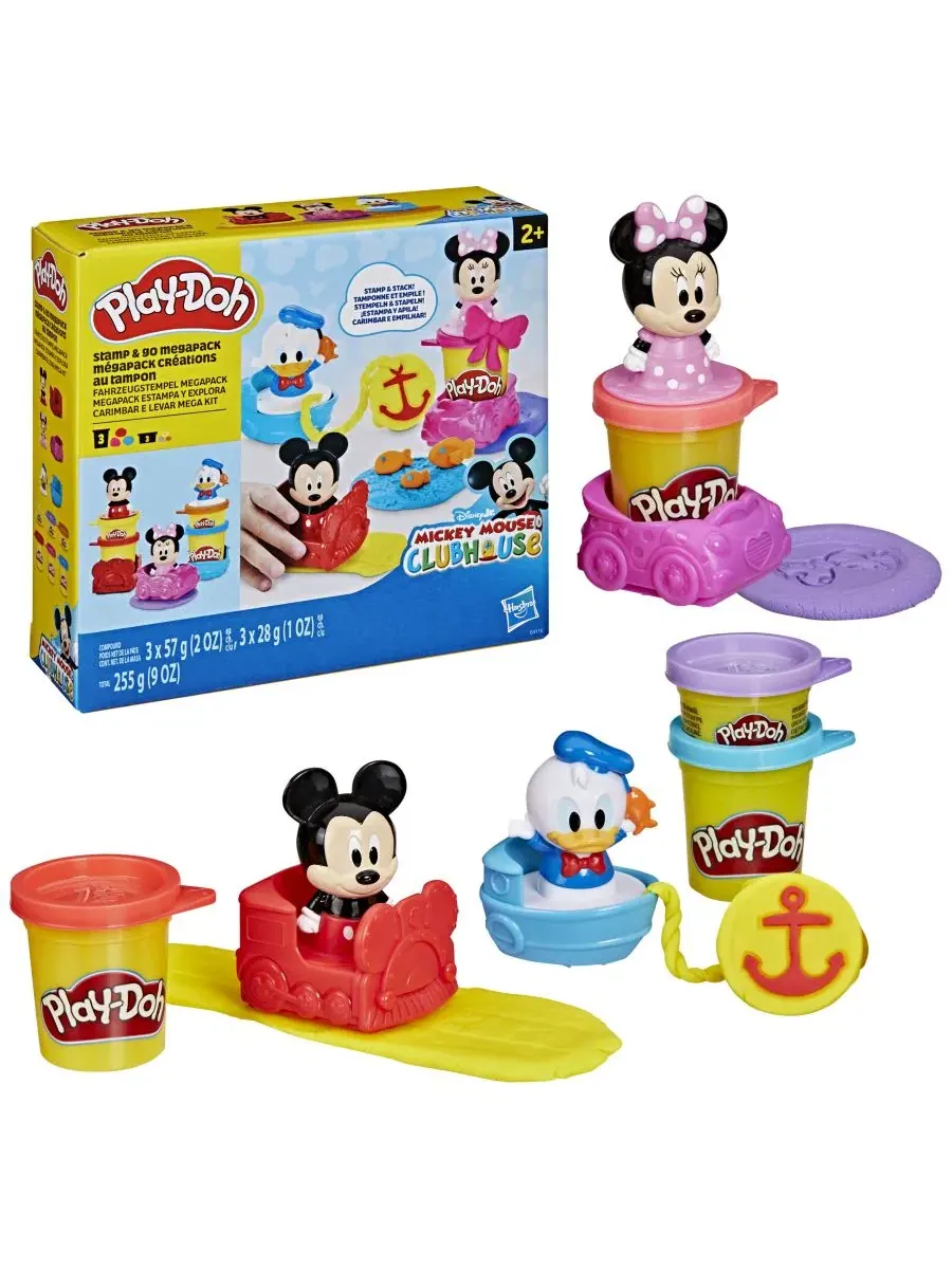 Набор для лепки с игрушками Disney Junior Mickey and Mouse Stamp and Go Megapack Play-Doh