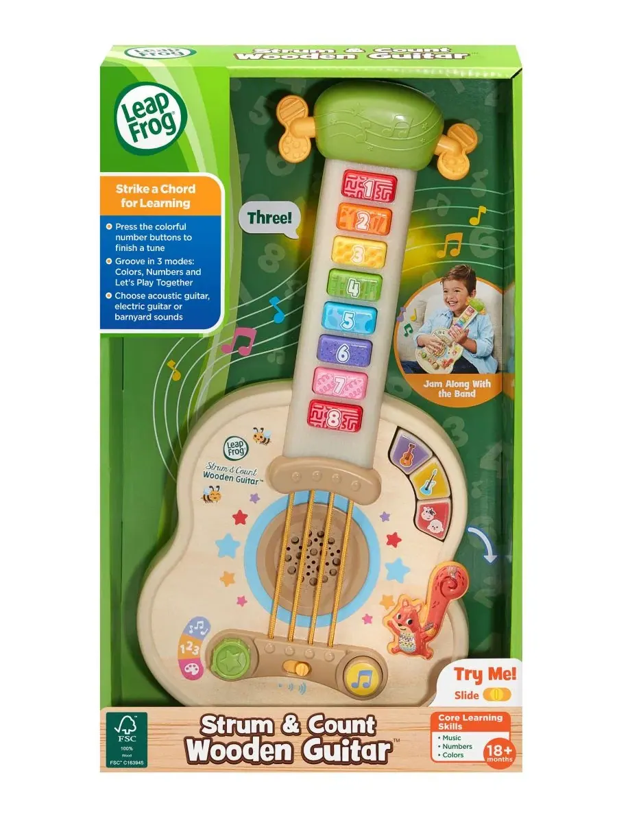 Интерактивная гитара с режимом обучения Count Strum Guitar VTech — изображение 2 из 3, нет цвета