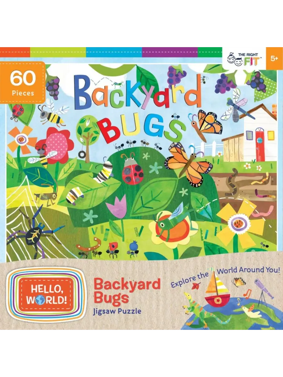 Пазл из 60 деталей с принтом Backyard Bugs MasterPieces Puzzles