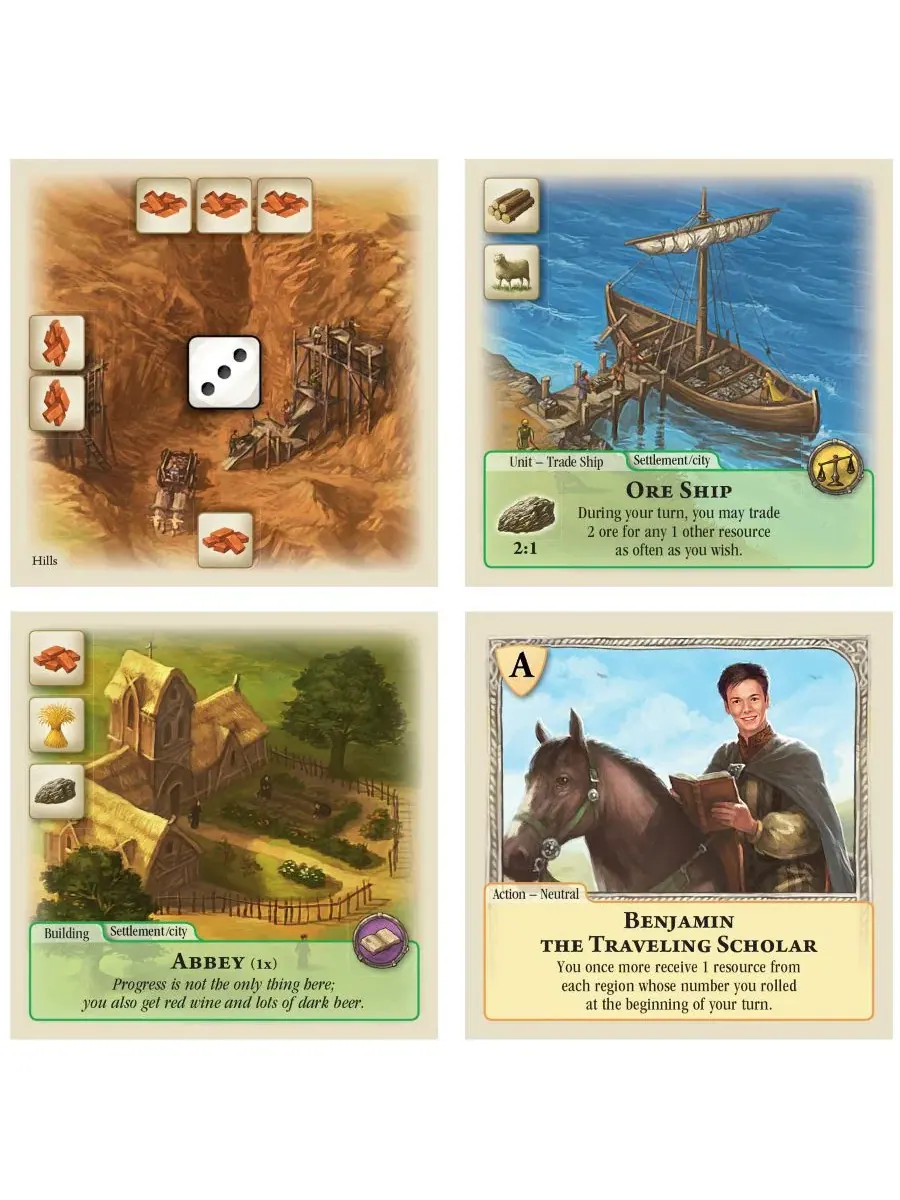 Настольная карточная игра Rivals for Catan Deluxe, 198 предметов Catan — изображение 4 из 6, мульти