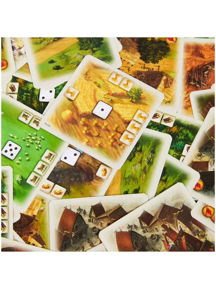 Настольная карточная игра Rivals for Catan Deluxe, 198 предметов Catan — изображение 5 из 6, мульти