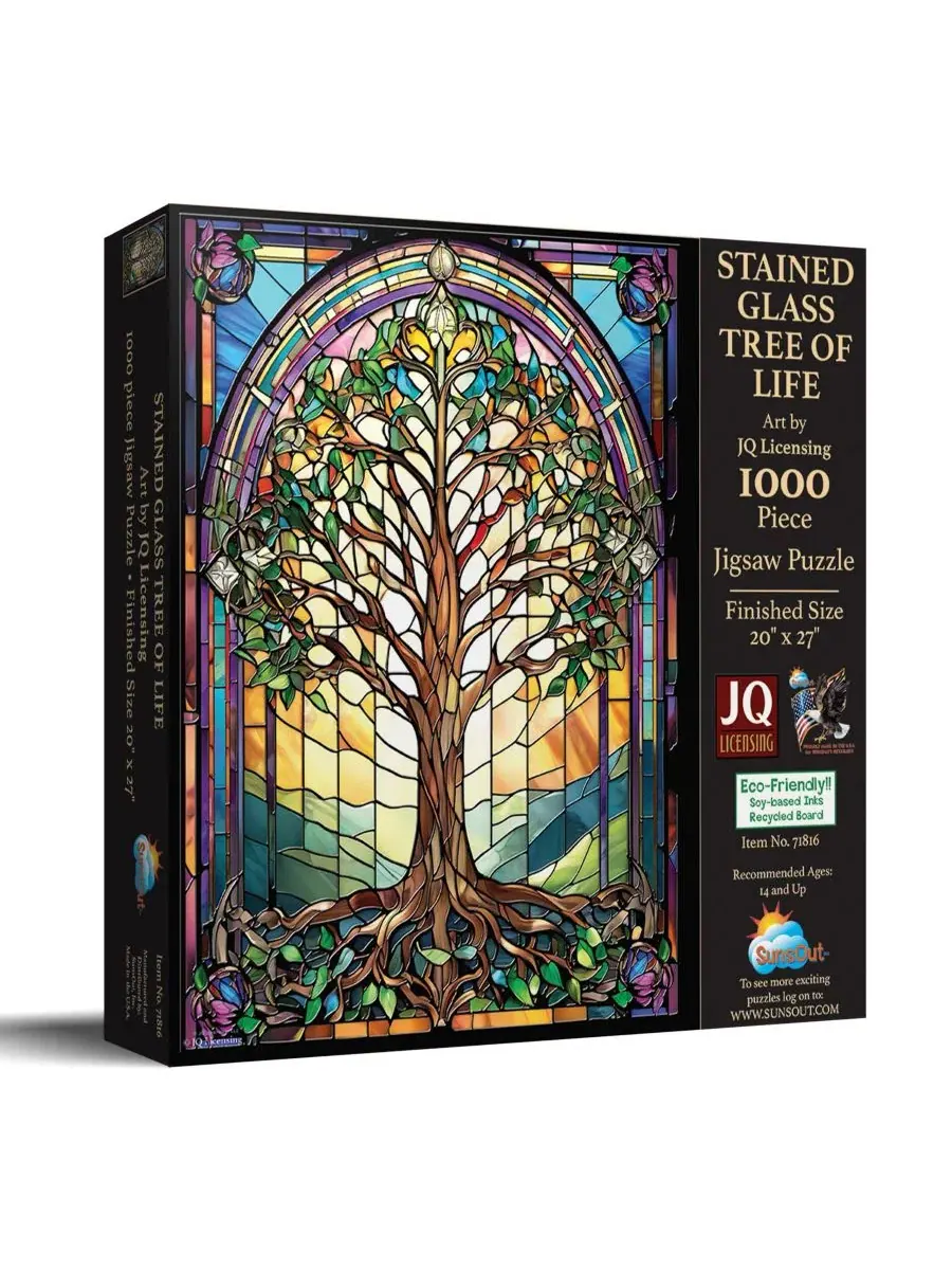 Пазл 1000 элементов Stained Glass Tree of Life SunsOut
