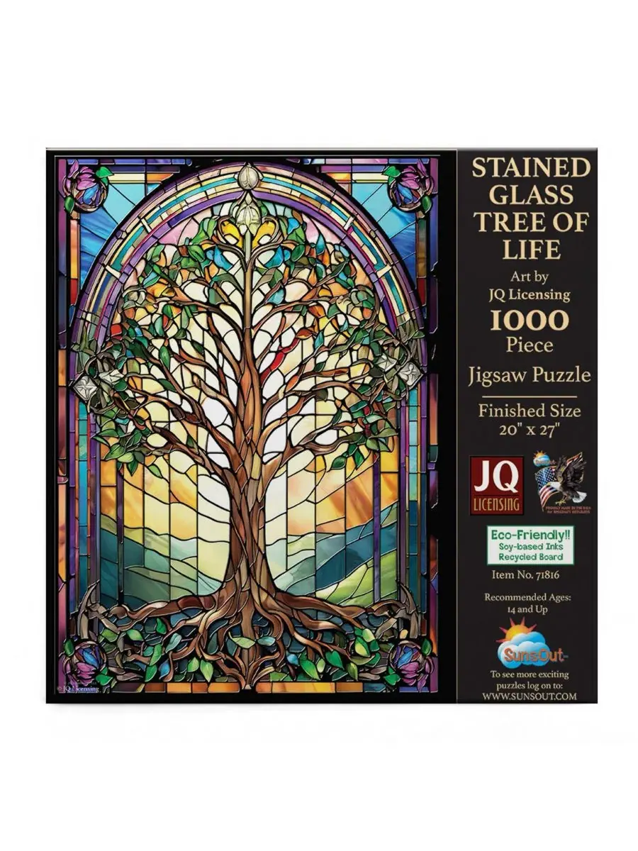 Пазл 1000 элементов Stained Glass Tree of Life SunsOut — изображение 2 из 5, нет цвета