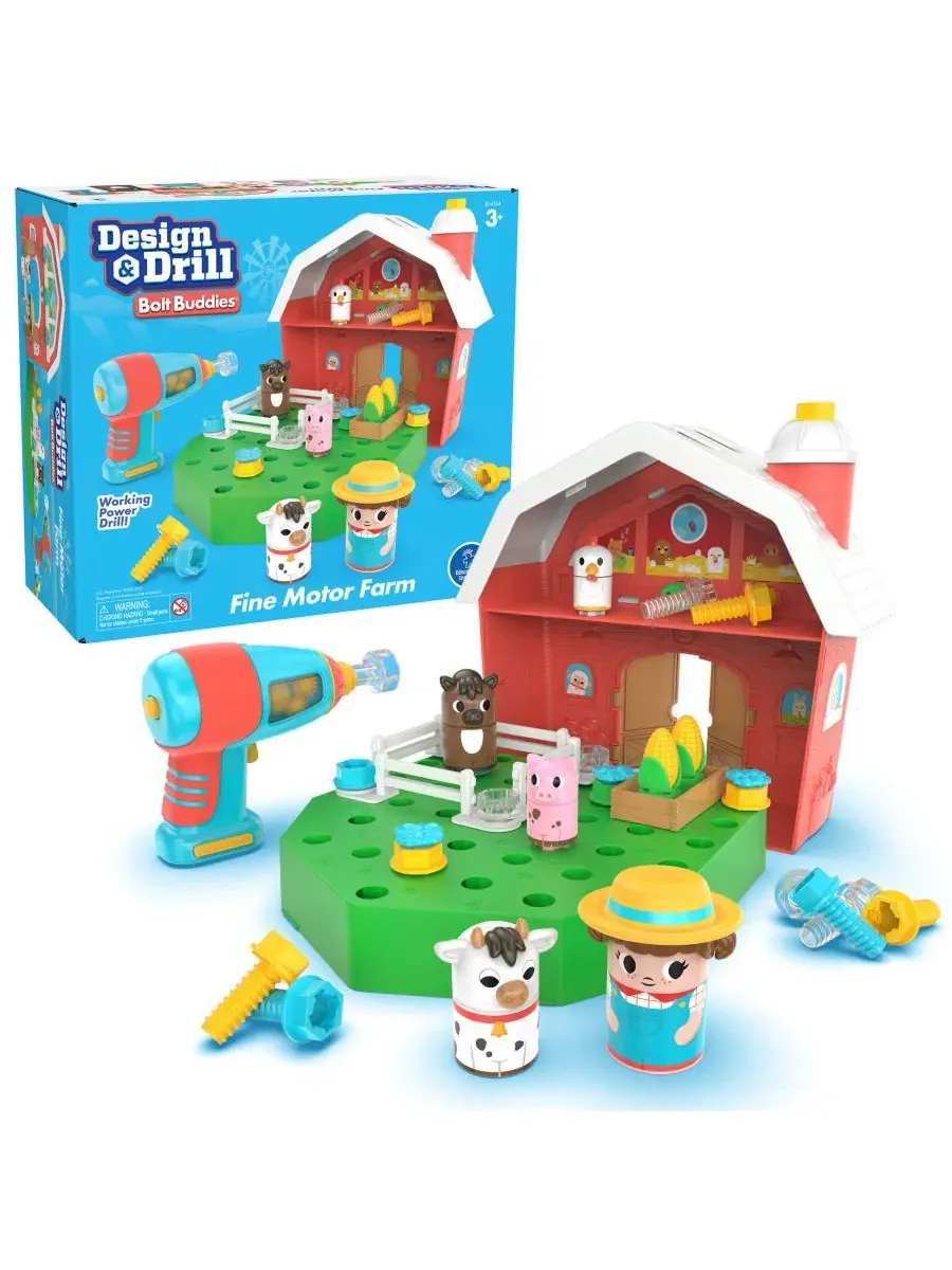 Игровой набор Design Drill Bolt Buddies Barn Educational Insights